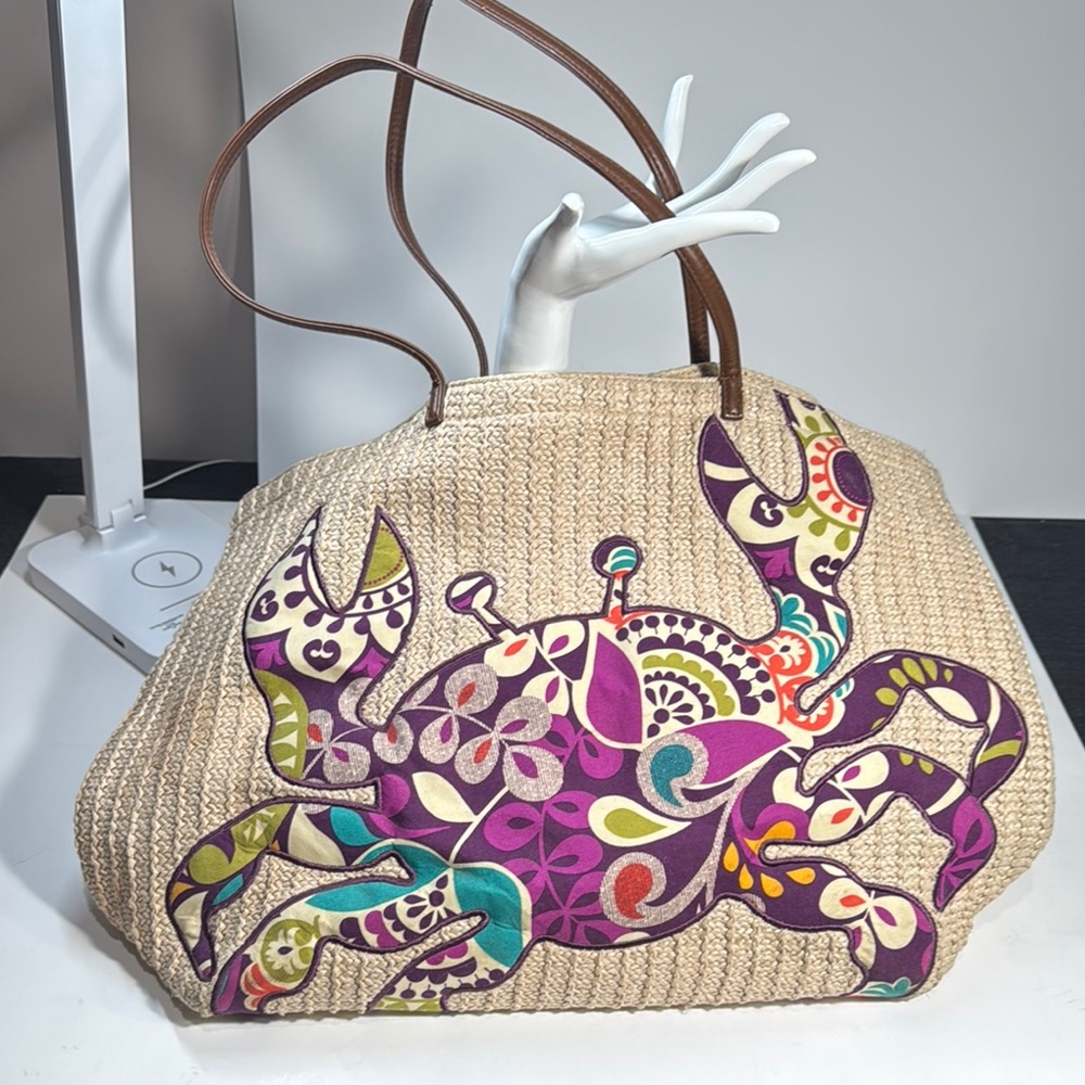 Vera Bradley Plum Crazy Crab 🦀 Tote Bag-Large